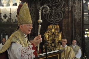 arcybiskup jędraszewski w katedrze wawelskiej